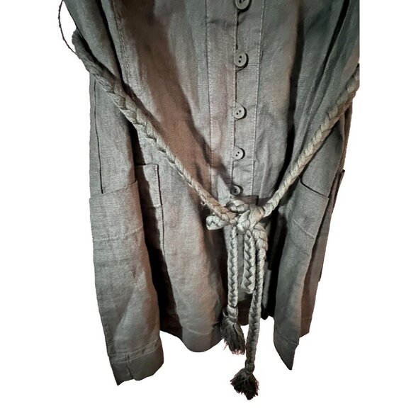 Joie Priya Waist Linen Romper in Jungle Green Size M Resort Wear Casual NWT - Picture 11 of 12